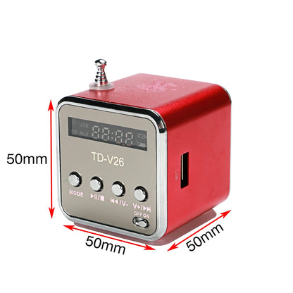 TD-V26 Mini Portable Sound Speaker TF Card FM Radio AUX Stereo Music Player Bluetooth Speaker For PC Computer Phone Mobile