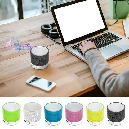 New Bluetooth Mini Speaker Wireless Speaker Colorful LED TF Card USB Subwoofer Portable MP3 Music Sound Column For PC Phone