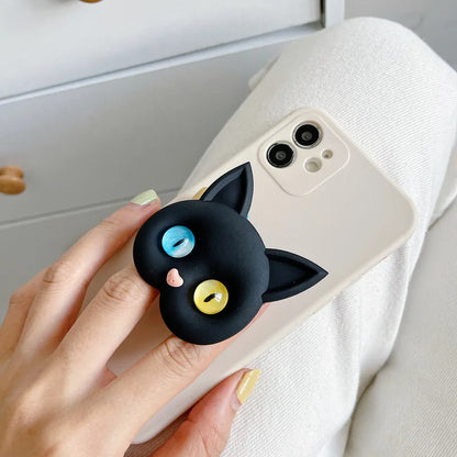 Air Sac Phone Holder  Korean INS  3D Cat Cellphone Finger Ring Stand  Mobile Phone Accessories for Iphone