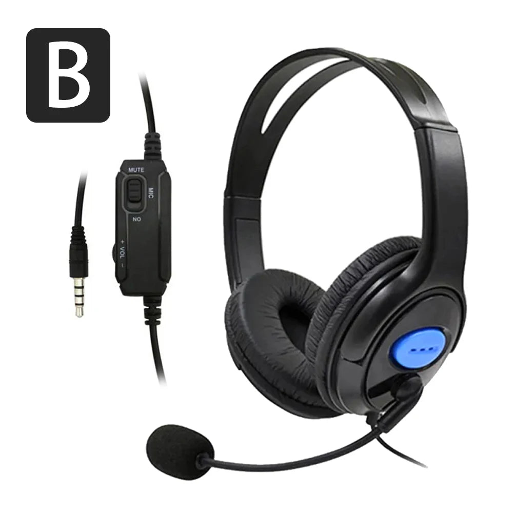 3.5mm Wired Headset with Noise Cancelling Microphone Headset for Playstation 4 PS4 Gaming Headset