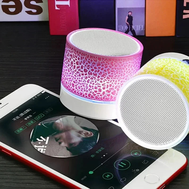 New Bluetooth Mini Speaker Wireless Speaker Colorful LED TF Card USB Subwoofer Portable MP3 Music Sound Column For PC Phone