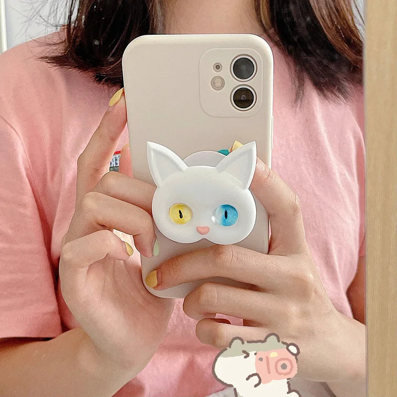 Air Sac Phone Holder  Korean INS  3D Cat Cellphone Finger Ring Stand  Mobile Phone Accessories for Iphone